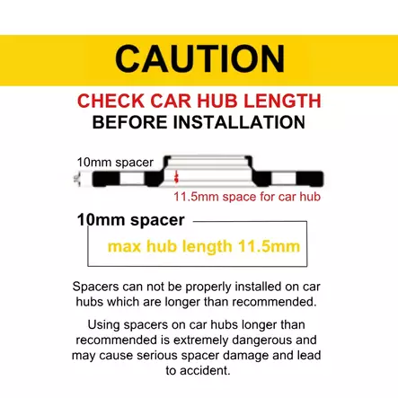 Japan Racing keskittävä spacer 10mm 5x112 66,6 Musta - Spacerit - 5902211952275 - 2