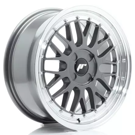 JR Wheels JR23 17x7,5 ET20-40 4H BLANK Hyper Gray w/Machined Lip - Japan Racing vanteet - 5902211994985 - 1