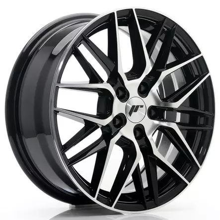 JR Wheels JR28 17x7 ET35 5x100 Gloss Black Machined Face - Japan Racing vanteet - 5902211957805 - 1