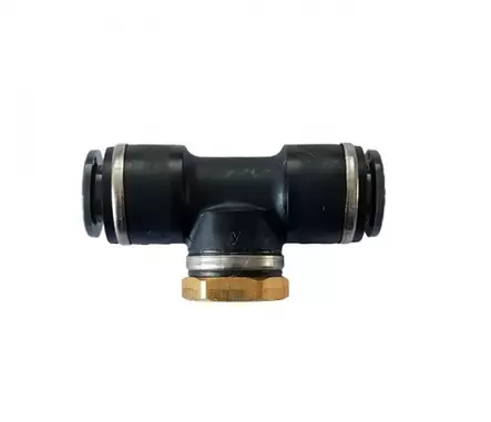 Paineilmaliitin T-haara 1/4" FNPT 1/4" - Paineilmaliittimet ja sovitteet - paineil0035 - 1