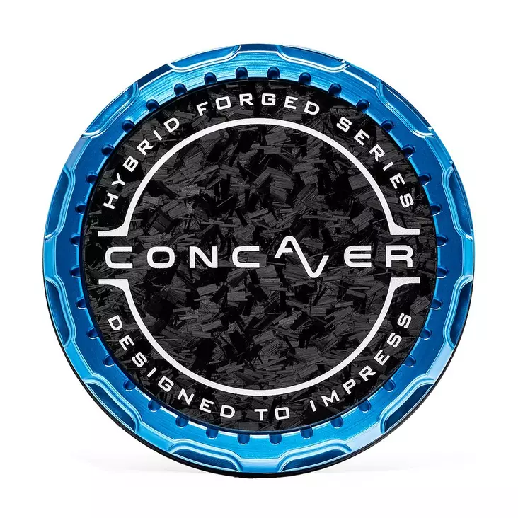 Concaver Premium Center Cap - Forged Carbon - Blue Anodized - Vanteiden keskikupit - 5906871153805 - 1