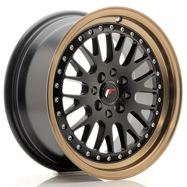 JR Wheels JR10 16x7 ET30 4x100/108 Matt Black w/Bronze Lip - Japan Racing vanteet - 5902211919155 - 1