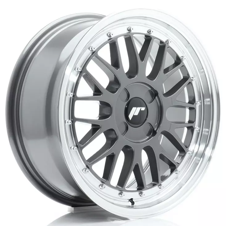 JR Wheels JR23 17x7,5 ET20-40 4H BLANK Hyper Gray w/Machined Lip - Japan Racing vanteet - 5902211994985 - 1