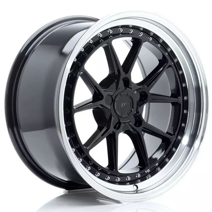 JR Wheels JR39 18x9,5 ET15-35 5H BLANK Glossy Black w/Machined Lip - Japan Racing vanteet - 5902211973485 - 1