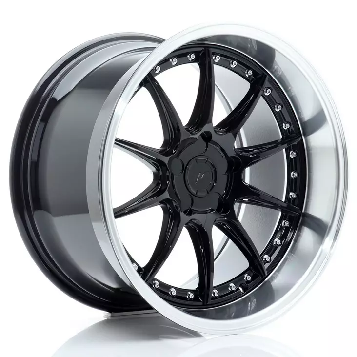 JR Wheels JR41 18x10,5 ET15-25 5H BLANK Glossy Black w/Machined Lip - Japan Racing vanteet - 5902211973515 - 1