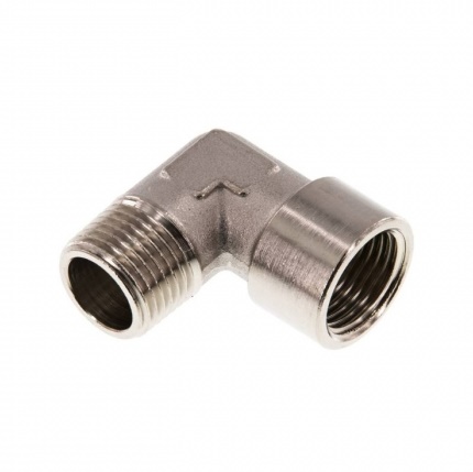 Kulmaliitin 3/8" R uroskierre - 3/8" G naaraskierre 90 asteen kulma - Paineilmaliittimet ja sovitteet - paineil0045 - 1