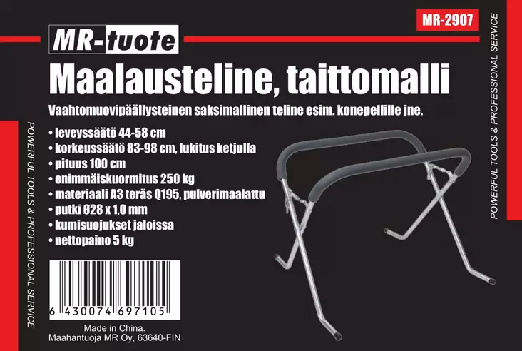Maalausteline, taittomalli 250kg - Autotyökalut ja tarvikkeet - 6430074697105 - 1