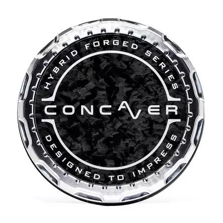 Concaver Premium Center Cap - Forged Carbon - Silver Machined - Vanteiden keskikupit - 5906871153836 - 1