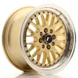 JR Wheels JR10 15x7 ET30 4x100/108 Gold w/Machined Lip - Japan Racing vanteet - 5902211912606 - 1