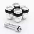 Set of Flat aluminum air valves JR v1 - SILVER. - Venttiilit vanteille - 5902211923336 - 1