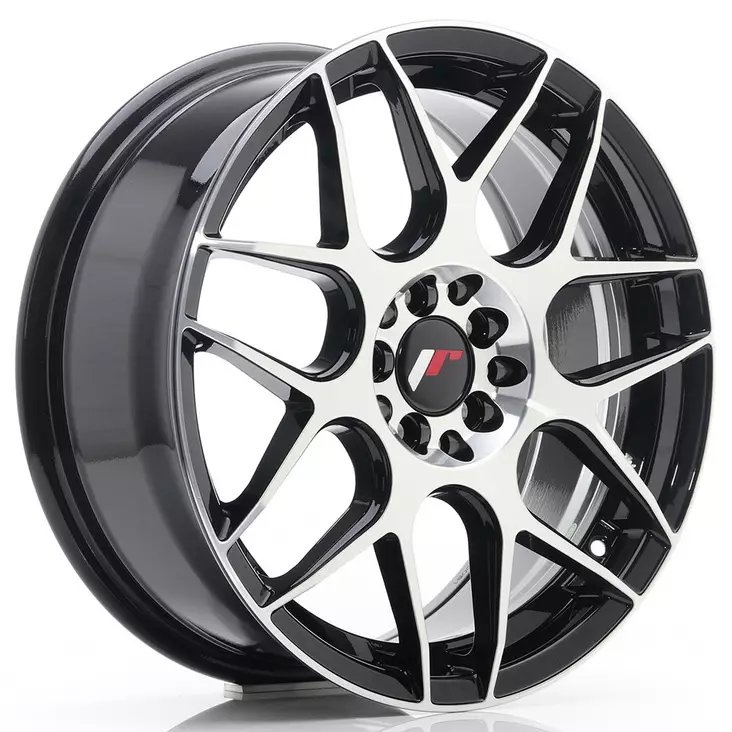 JR Wheels JR18 17x7 ET40 5x100/114 Gloss Black Machined - Japan Racing vanteet - 5902211924036 - 1