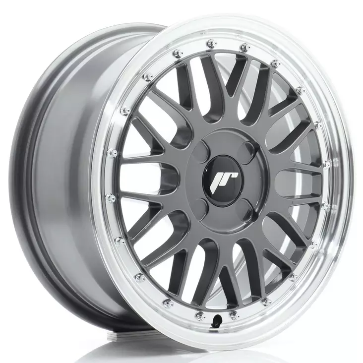 JR Wheels JR23 16x7 ET20-45 4H BLANK Hyper Gray w/Machined Lip - Japan Racing vanteet - 5902211994886 - 1