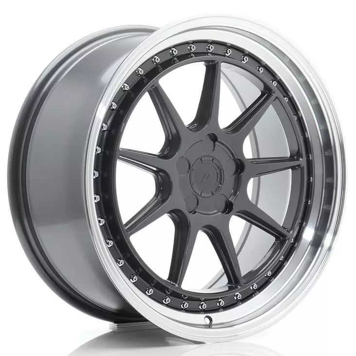 JR Wheels JR47 19x8,5 ET15-35 5H BLANK Hyper Gray w/Machined Lip - Japan Racing vanteet - 5902211994466 - 1