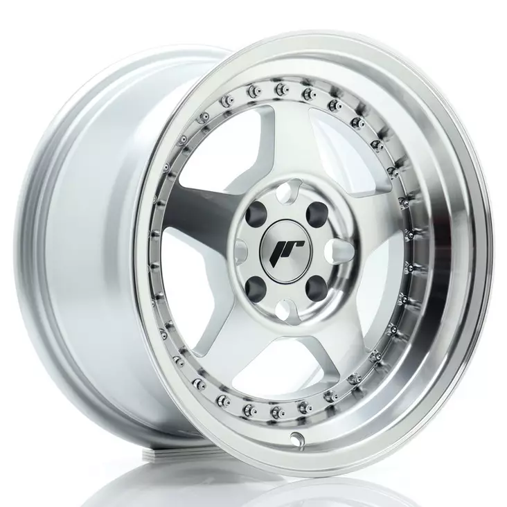 JR Wheels JR6 15x8 ET15 4x100 Silver Machined Face - Japan Racing vanteet - 5902211998976 - 1