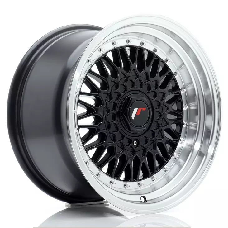 JR Wheels JR9 16x9 ET20 4x100/108 Gloss Black w/Machined Lip - Japan Racing vanteet - 5902211986706 - 1
