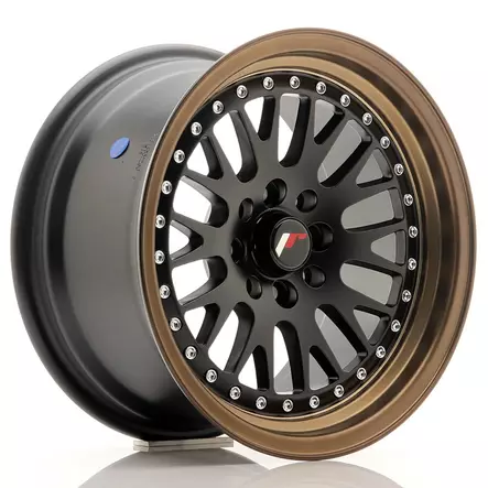 JR Wheels JR10 15x8 ET20 4x100/108 Matt Black w/Bronze Lip - Japan Racing vanteet - 5902211903017 - 1
