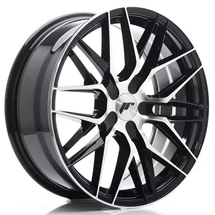 JR Wheels JR28 18x7,5 ET20-40 BLANK Gloss Black Machined Face - Japan Racing vanteet - 5902211940777 - 1