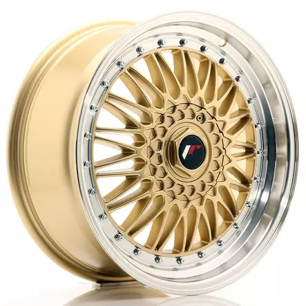 JR Wheels JR9 18x8 ET35-40 BLANK Gold w/Machined Lip - Japan Racing vanteet - 5902211908807 - 1