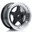 JR Wheels JR6 16x8 ET25 4x100/108 Gloss Black w/Machined Lip - Japan Racing vanteet - 5902211999157 - 1