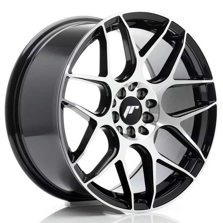 JR Wheels JR18 17x8 ET35 5x100/114 Black Machined Face - Japan Racing vanteet - 5902211993797 - 1