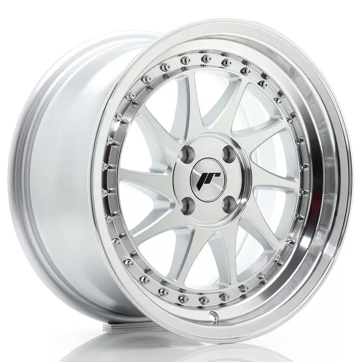 JR Wheels JR26 16x8 ET30 4x100 Silver Machined Face - Japan Racing vanteet - 5902211976097 - 1