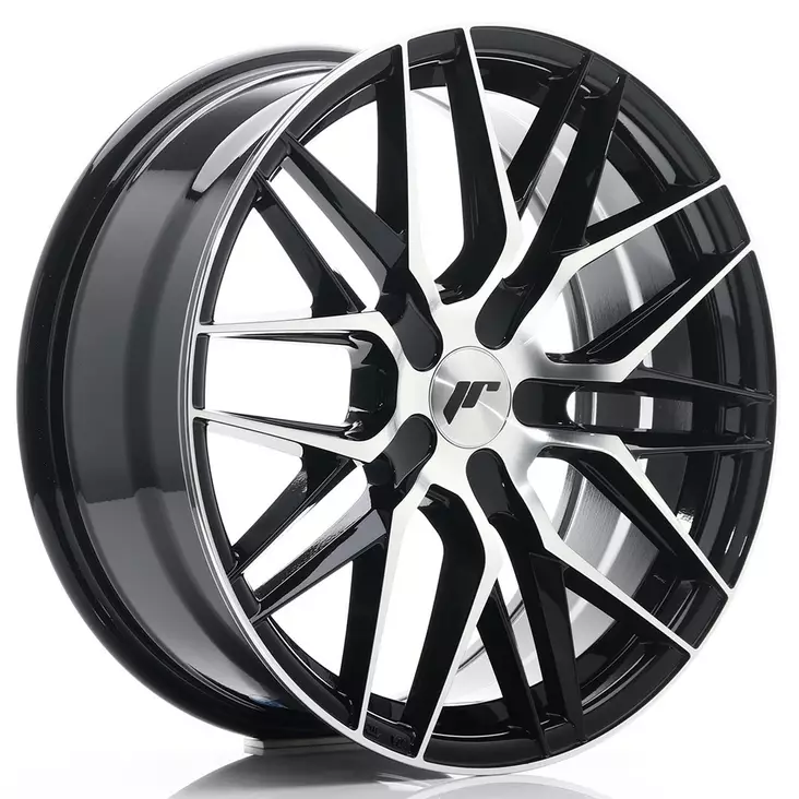 JR Wheels JR28 18x7,5 ET20-40 BLANK Gloss Black Machined Face - Japan Racing vanteet - 5902211940777 - 1