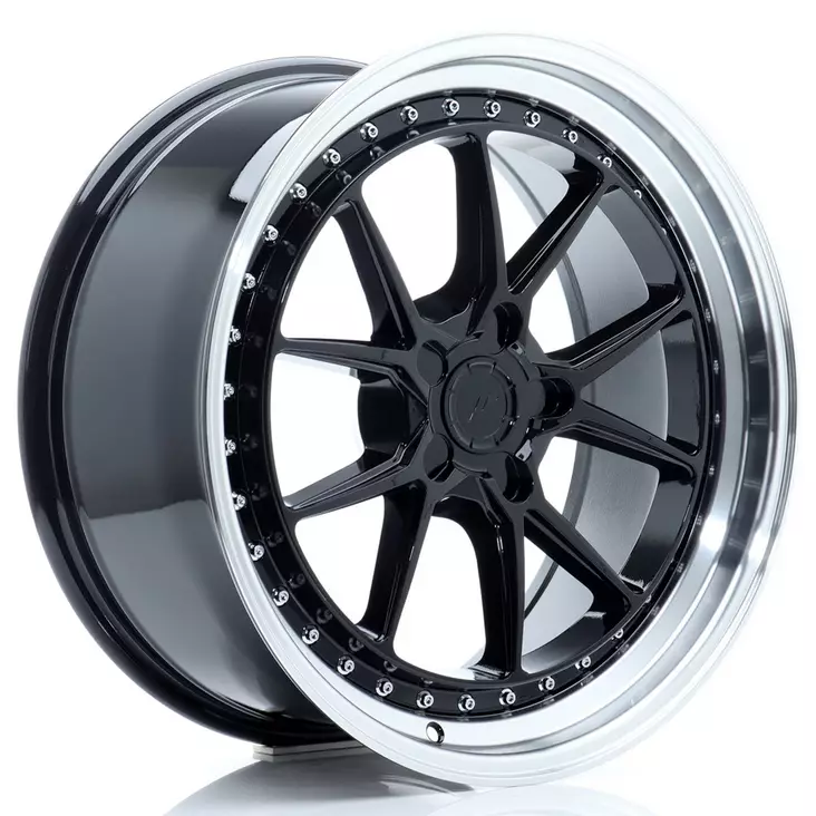 JR Wheels JR39 19x8,5 ET15-35 5H BLANK Glossy Black w/Machined Lip - Japan Racing vanteet - 5902211970347 - 1