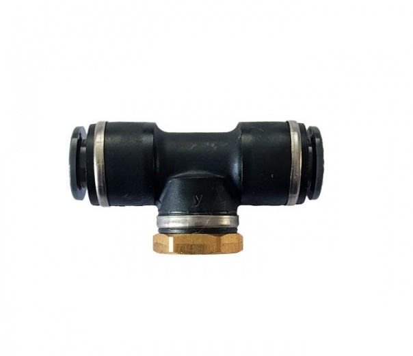Paineilmaliitin T-haara 1/8" FNPT 3/8" - Paineilmaliittimet ja sovitteet - paineil0027 - 1