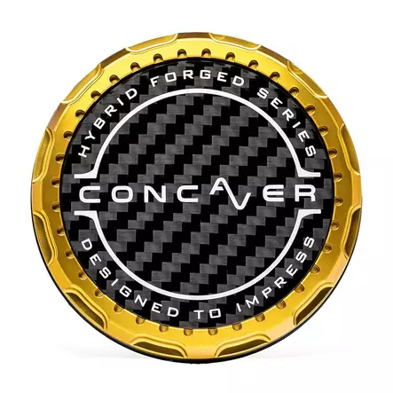 Concaver Premium Center Cap - Classic Carbon - Gold Anodized - Vanteiden keskikupit - 5906871153768 - 1