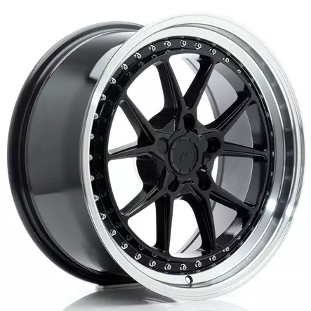 JR Wheels JR39 18x8,5 ET15-35 5H BLANK Glossy Black w/Machined Lip - Japan Racing vanteet - 5902211973478 - 1