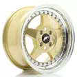 JR Wheels JR6 15x7 ET35 4x100 Gold w/Machined Lip - Japan Racing vanteet - 5902211998938 - 1