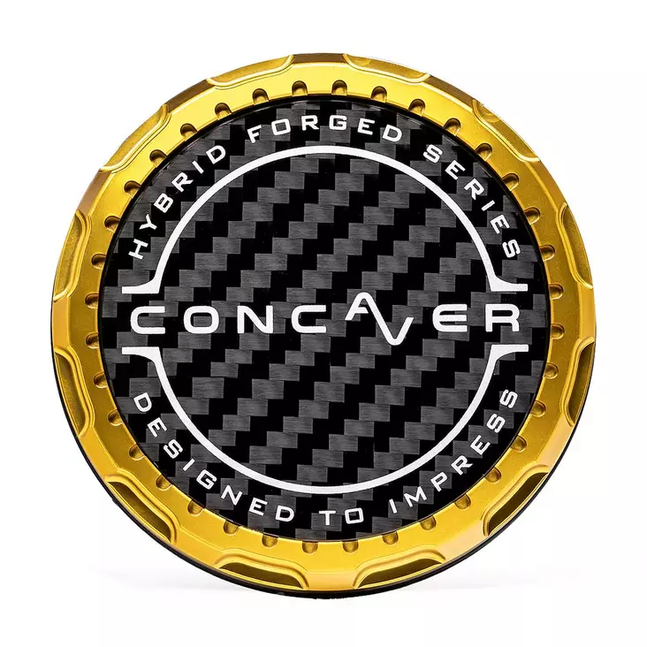 Concaver Premium Center Cap - Classic Carbon - Gold Anodized - Vanteiden keskikupit - 5906871153768 - 1
