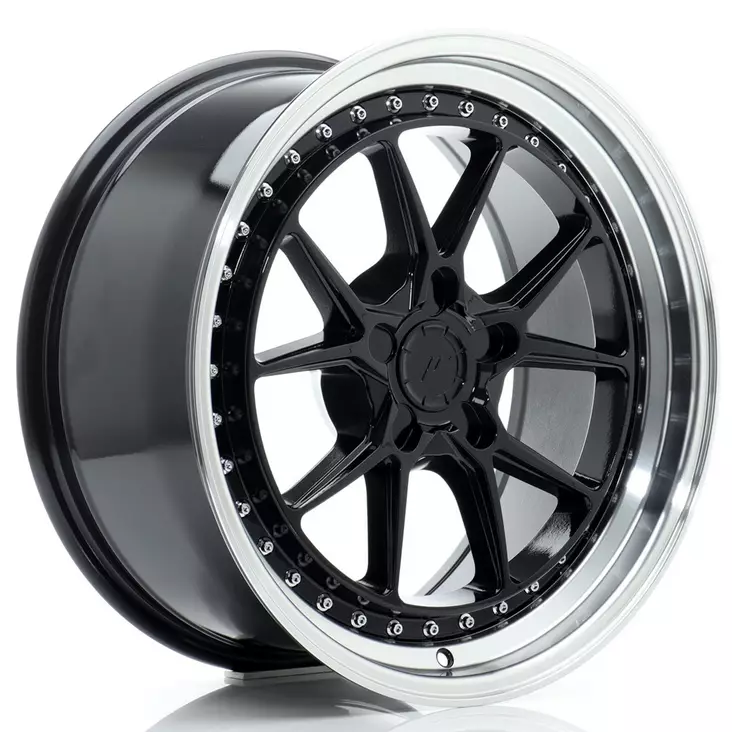 JR Wheels JR39 18x8,5 ET15-35 5H BLANK Glossy Black w/Machined Lip - Japan Racing vanteet - 5902211973478 - 1