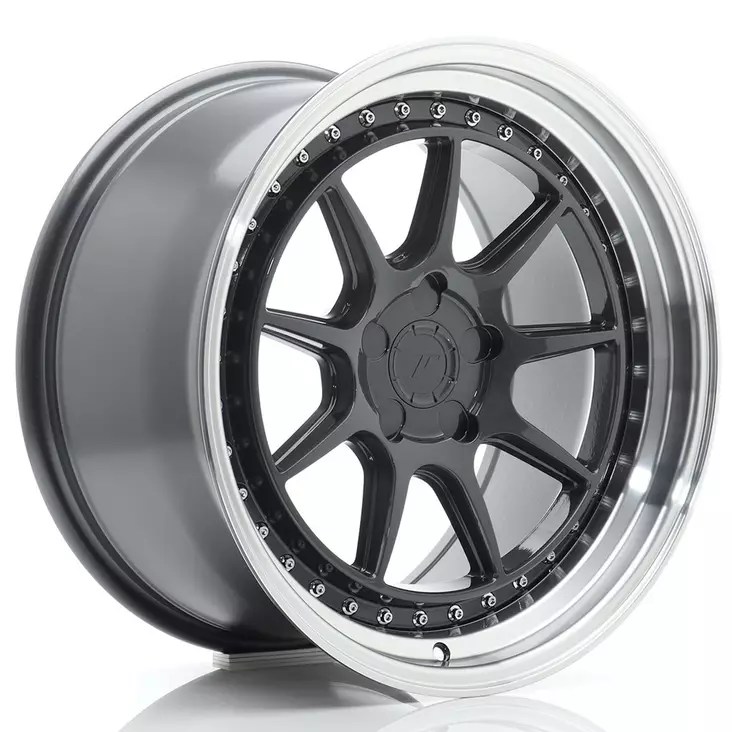 JR Wheels JR47 18x9,5 ET15-35 5H BLANK Hyper Gray w/Machined Lip - Japan Racing vanteet - 5902211994428 - 1