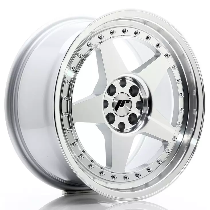 JR Wheels JR6 17x8 ET35 4x100/114 Silver Machined Face - Japan Racing vanteet - 5902211924708 - 1