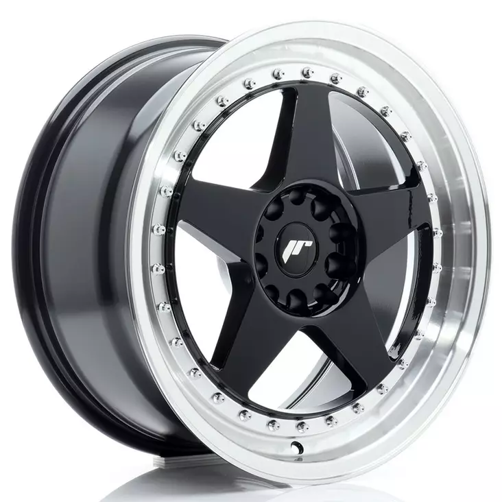 JR Wheels JR6 18x8,5 ET22 5x114,3/120 Gloss Black w/Machined Lip - Japan Racing vanteet - 5902211999508 - 1