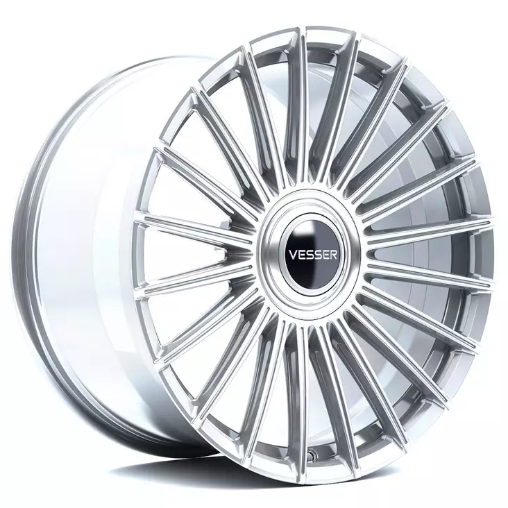Vesser VSR5 21x10 ET10-40 BLANK Silver Machined Face - Vesser vanteet - 5906871154888 - 1