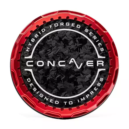 Concaver Premium Center Cap - Forged Carbon - Red Anodized - Vanteiden keskikupit - 5906871153829 - 1