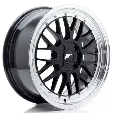 JR Wheels JR23 18x8 ET20-42 4H BLANK Glossy Black w/Machined Lip - Japan Racing vanteet - 5902211995159 - 1