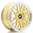 JR Wheels JR23 16x7 ET20-45 4H BLANK Gold w/Machined Lip - Japan Racing vanteet - 5902211994879 - 1