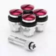 Set of Flat aluminum air valves JR v1 - RED - Venttiilit vanteille - 5902211923329 - 1