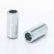 Set of SILVER long star lug nuts 14x1,5 + Key - Pyöränmutterit - 5902211952169 - 1