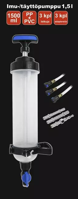 Imu- ja täyttöpumppu 1,5 litraa - Autotyökalut ja tarvikkeet - 6430074695415 - 1