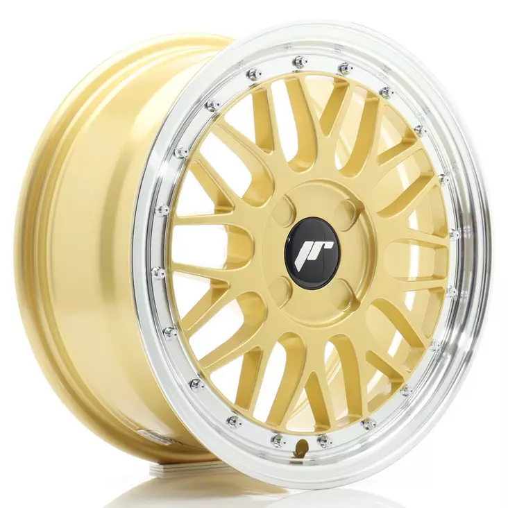 JR Wheels JR23 16x7 ET20-45 4H BLANK Gold w/Machined Lip - Japan Racing vanteet - 5902211994879 - 1