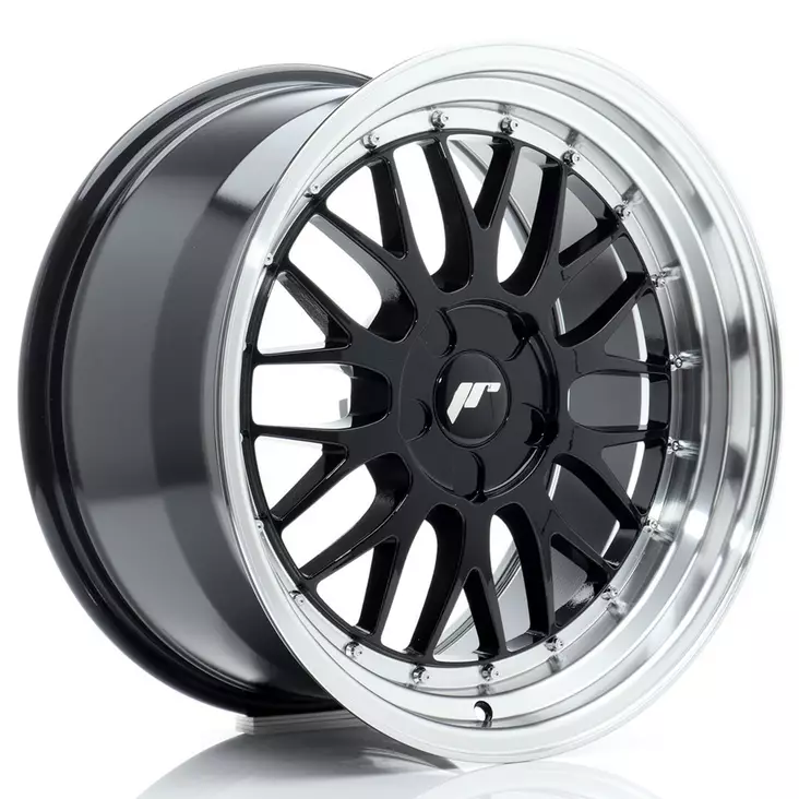 JR Wheels JR23 18x9,5 ET20-48 5H BLANK Gloss Black w/Machined Lip - Japan Racing vanteet - 5902211995319 - 1