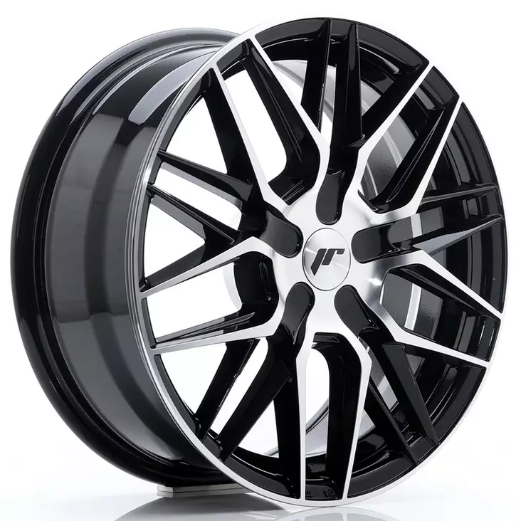JR Wheels JR28 17x7 ET20-45 BLANK Gloss Black Machined Face - Japan Racing vanteet - 5902211946199 - 1