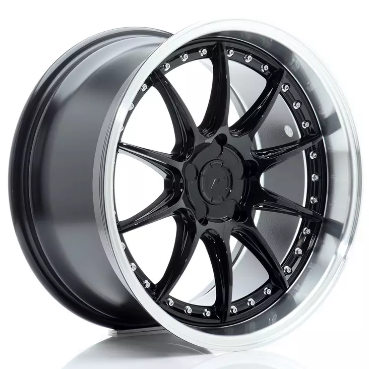 JR Wheels JR41 18x9,5 ET15-35 5H BLANK Glossy Black w/Machined Lip - Japan Racing vanteet - 5902211973539 - 1