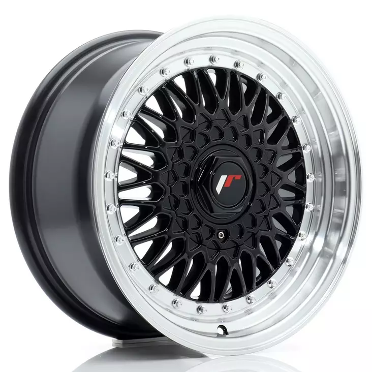 JR Wheels JR9 16x7,5 ET25 4x100/108 Gloss Black w/Machined Lip - Japan Racing vanteet - 5902211986669 - 1