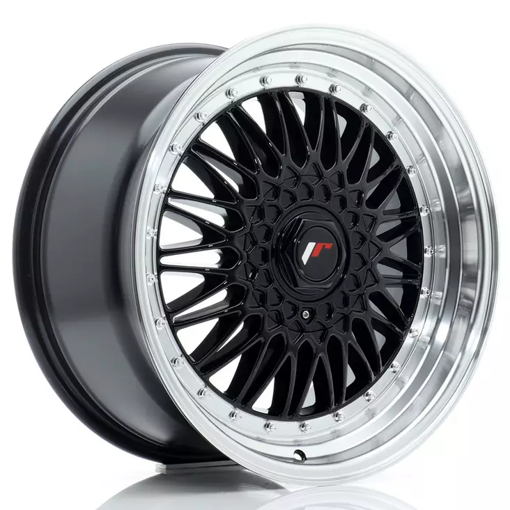 JR Wheels JR9 18x9 ET20-40 BLANK Gloss Black w/Machined Lip - Japan Racing vanteet - 5902211986829 - 1