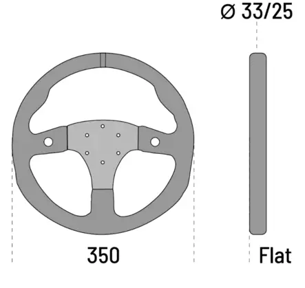Sparco R350 Mokkaratti 350mm/suora - Ohjauspyörät - SCO015R350CSO - 2